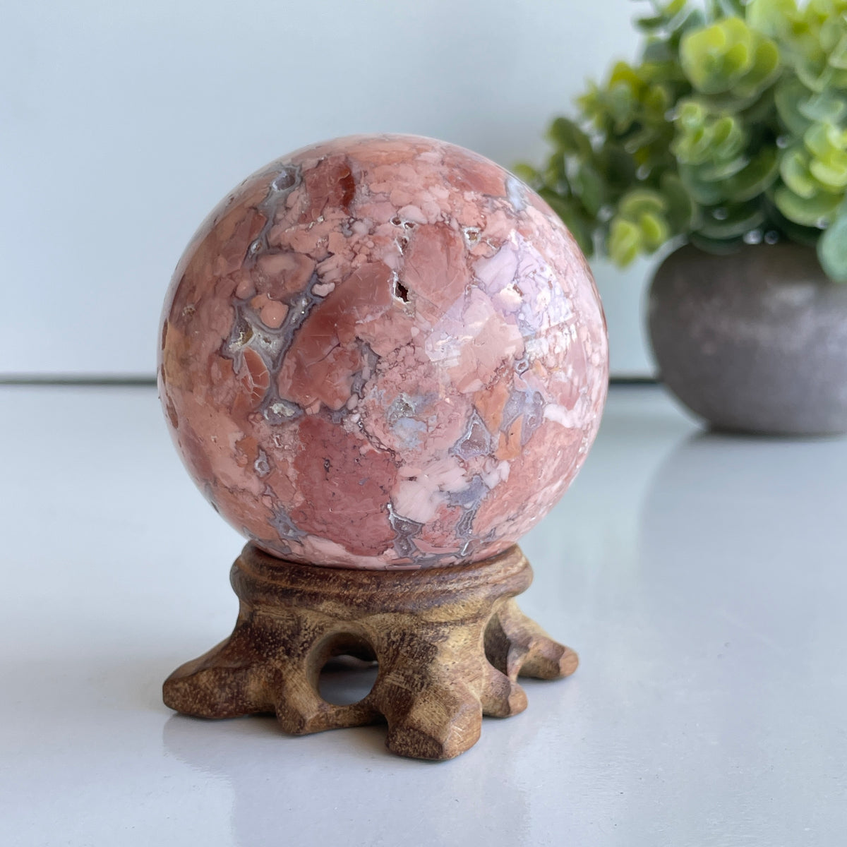 Pink Agate Sphere 5.9cm
