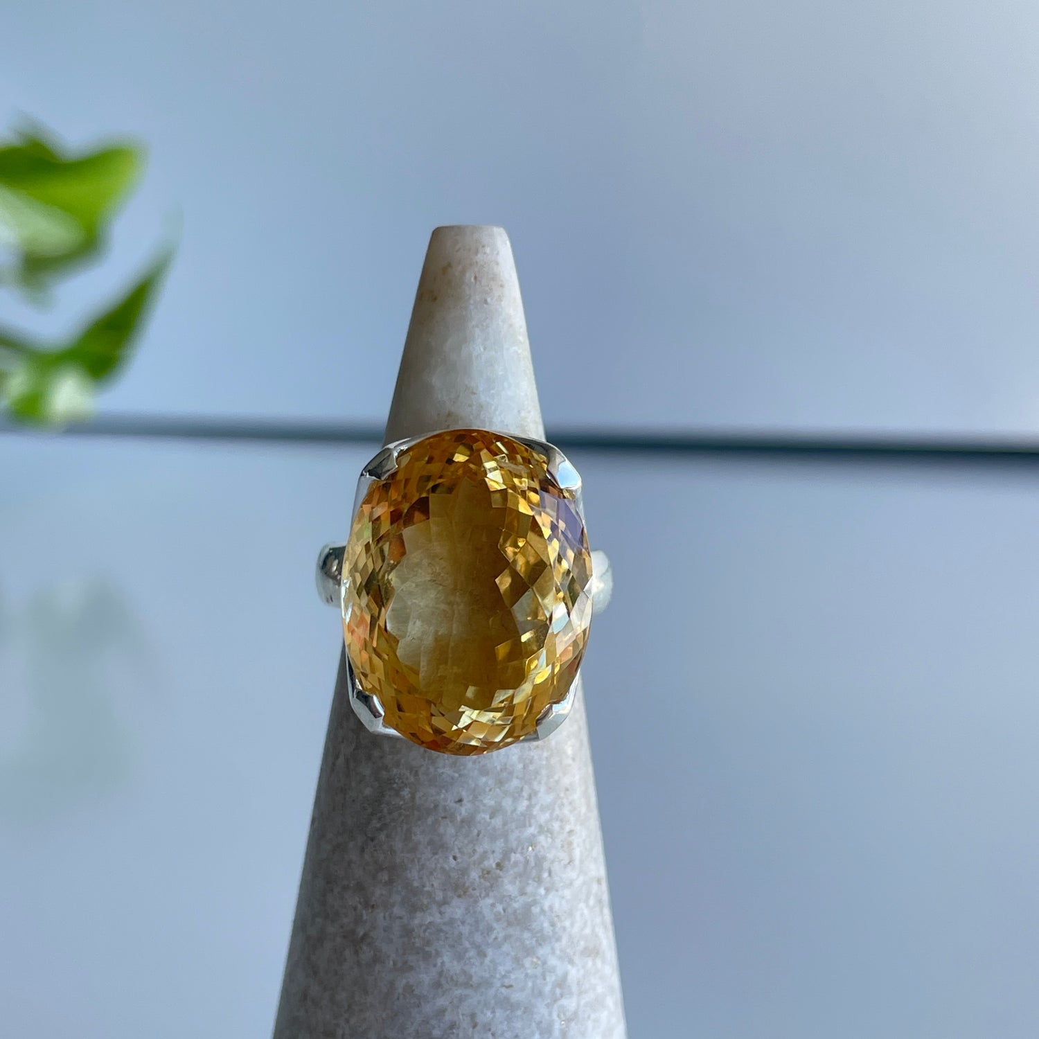 Citrine Oval Ring Sz8