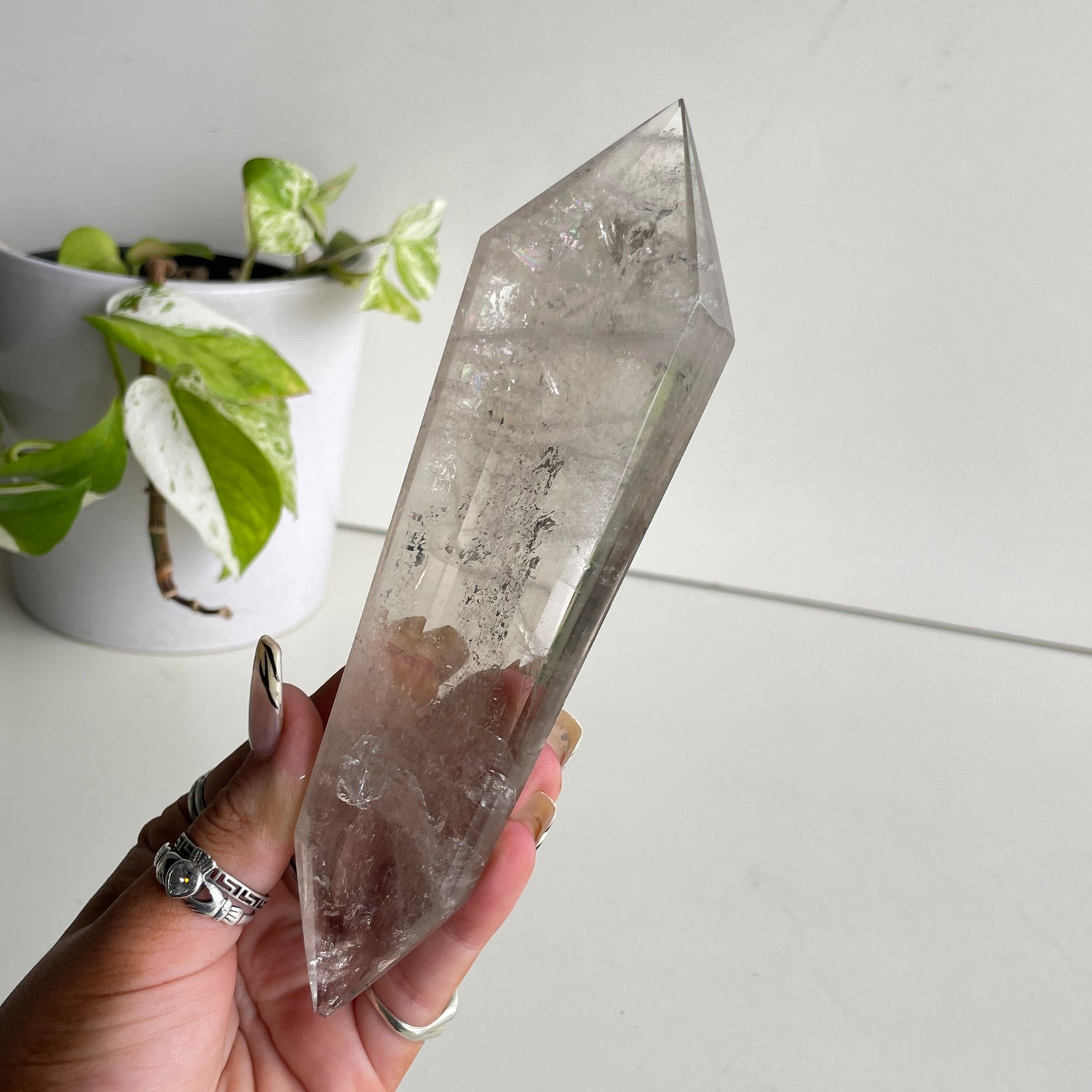 Smoky Quartz Double Terminator 17cm