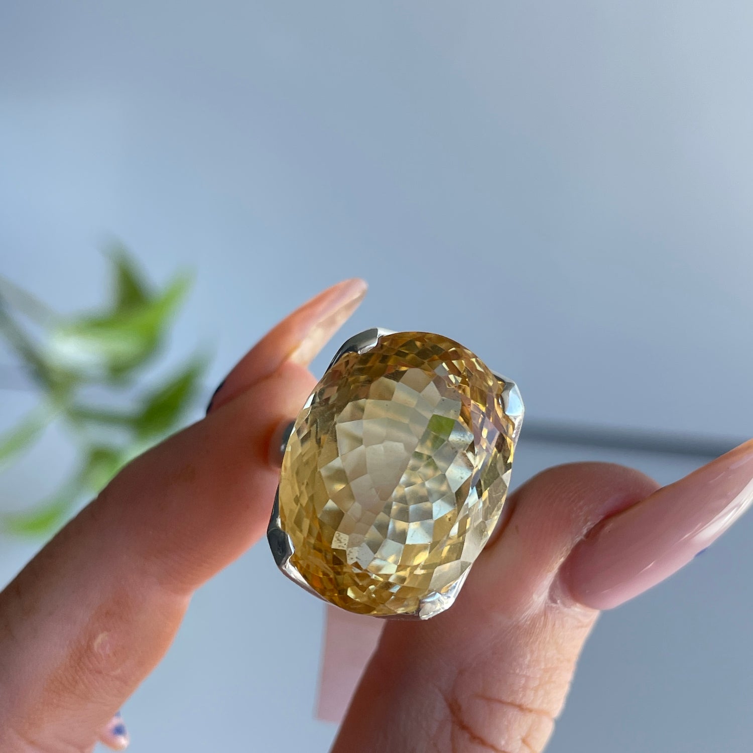 Citrine Oval Ring Sz8