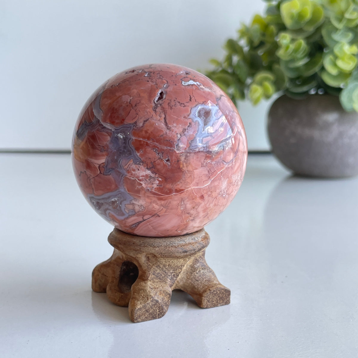 Pink Agate Sphere 5.2cm