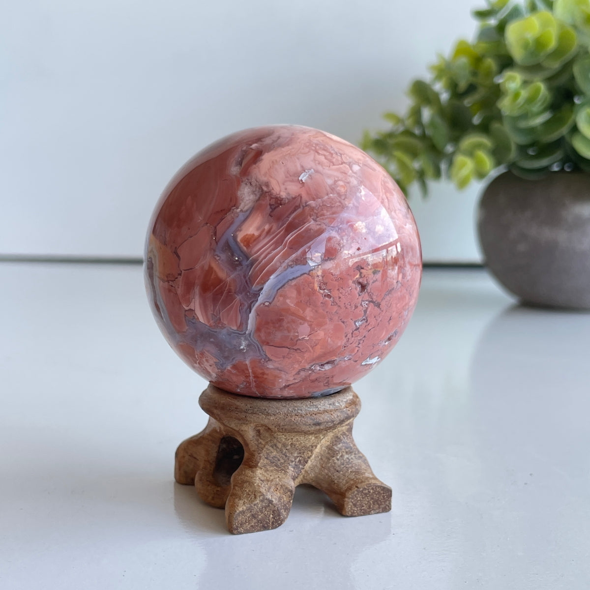 Pink Agate Sphere 5.2cm
