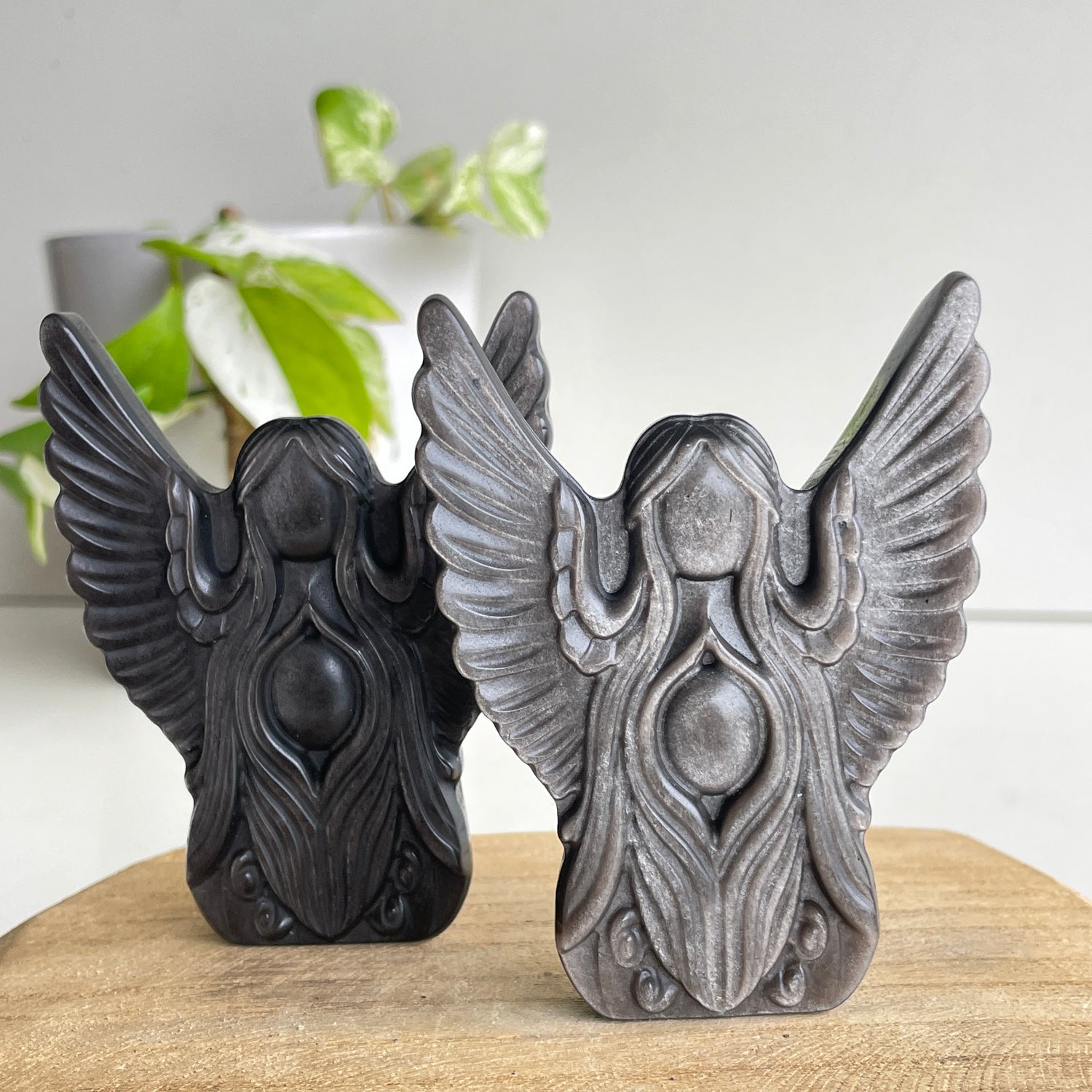 Silversheen Obsidian Angel