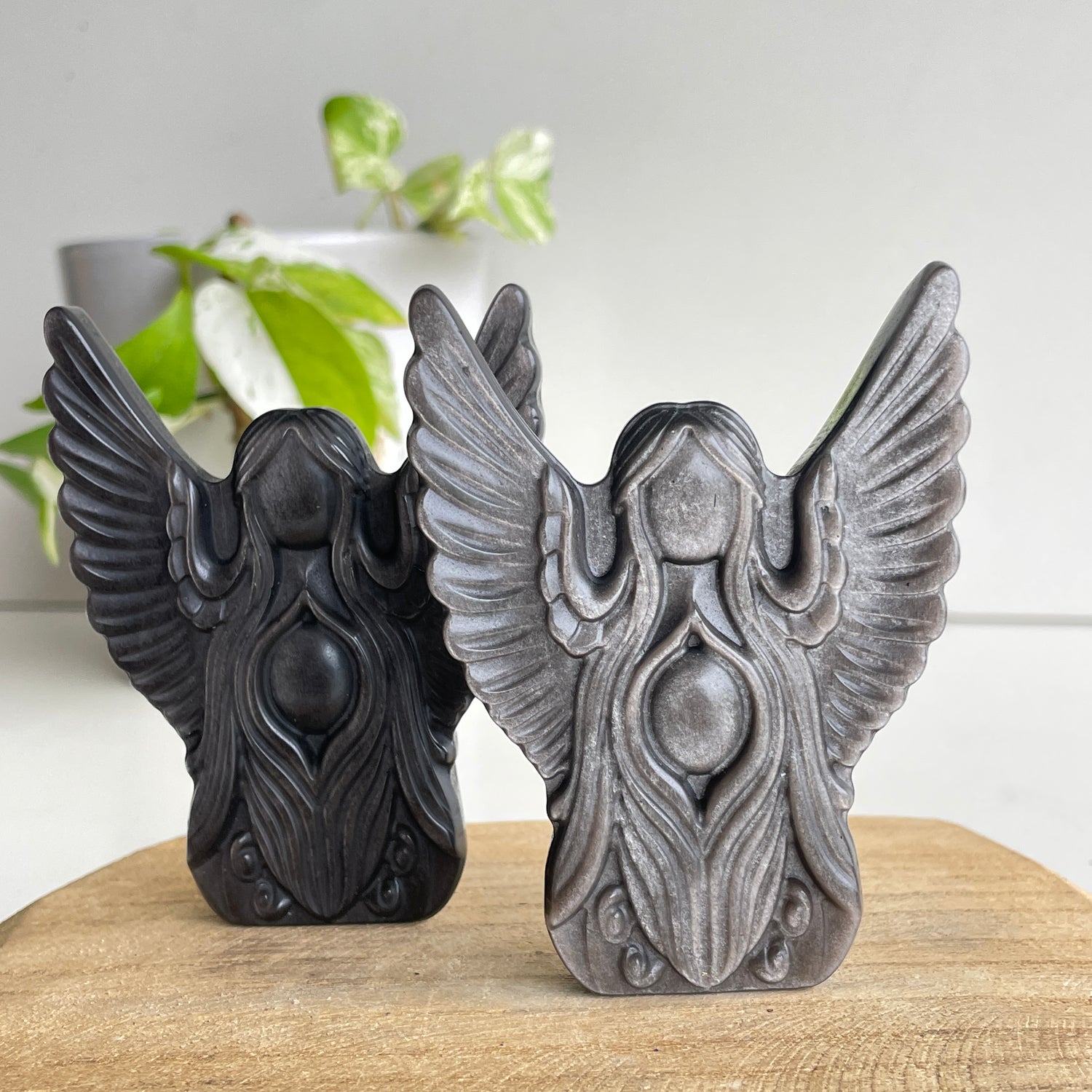 Silversheen Obsidian Angel
