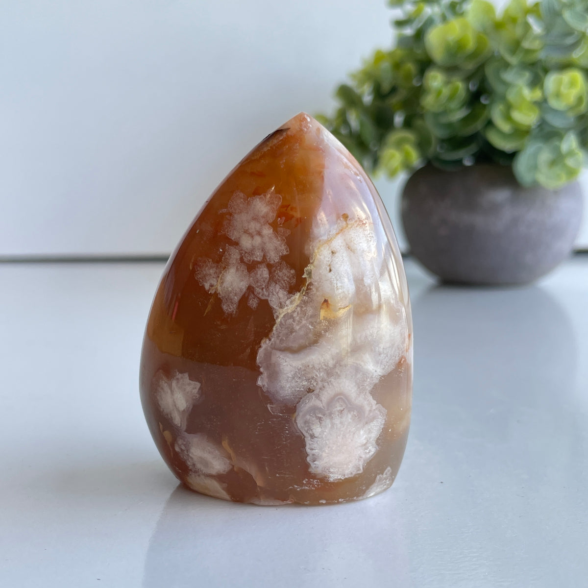 Flower Agate Flame 6.9cm