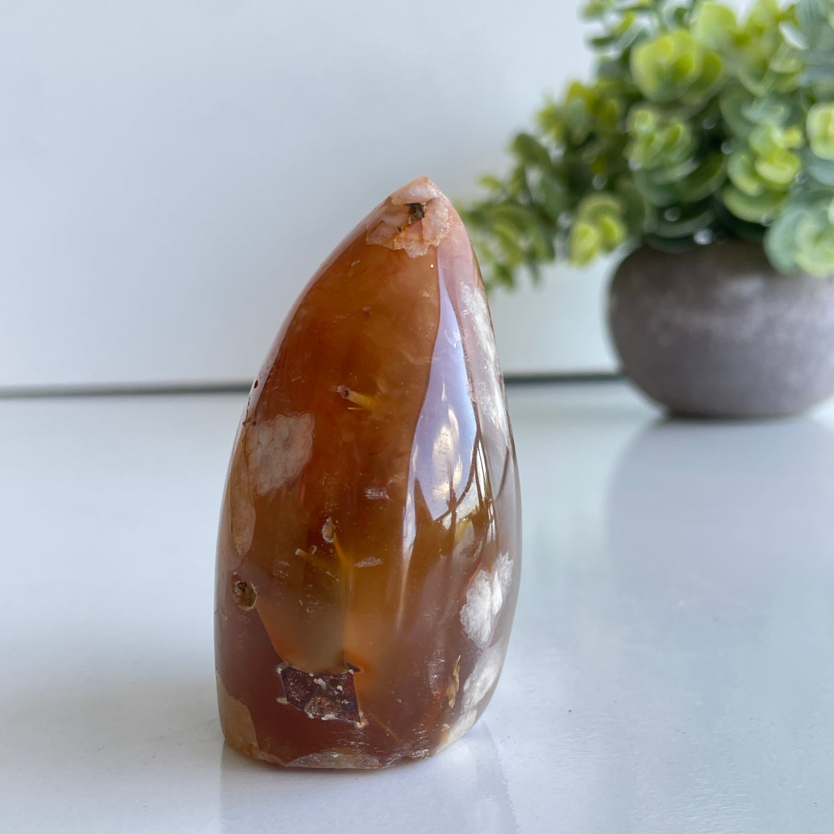 Flower Agate Flame 6.9cm