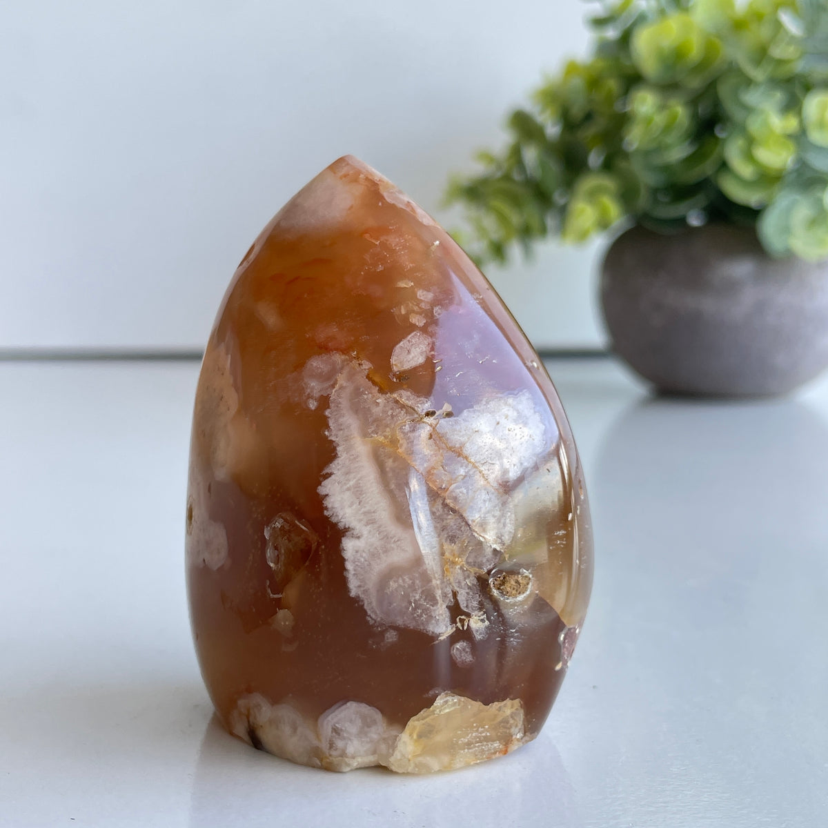 Flower Agate Flame 6.9cm