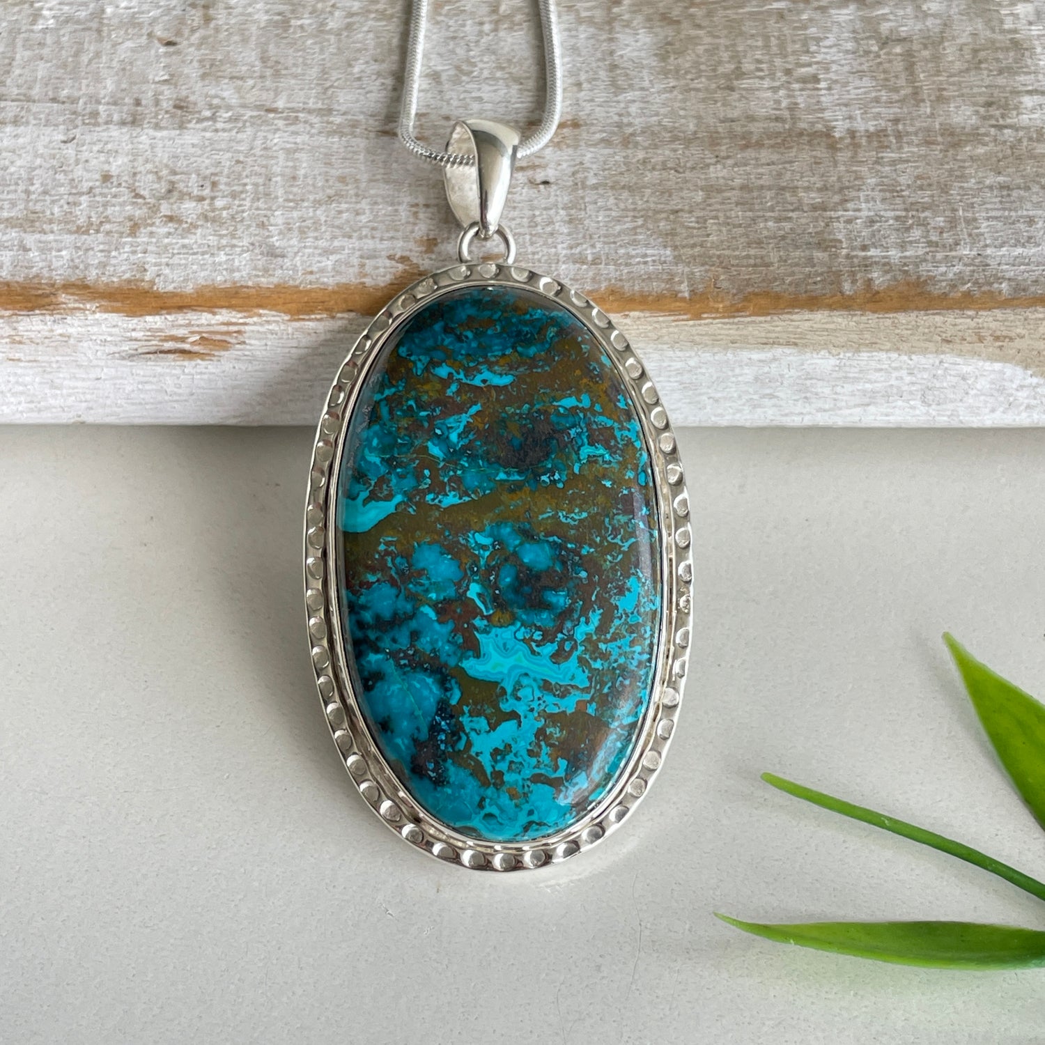 Azurite Oval Pendant