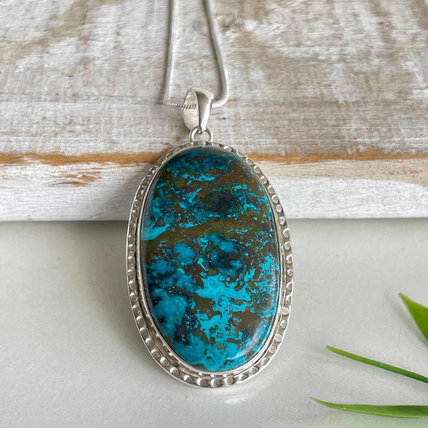 Azurite Oval Pendant