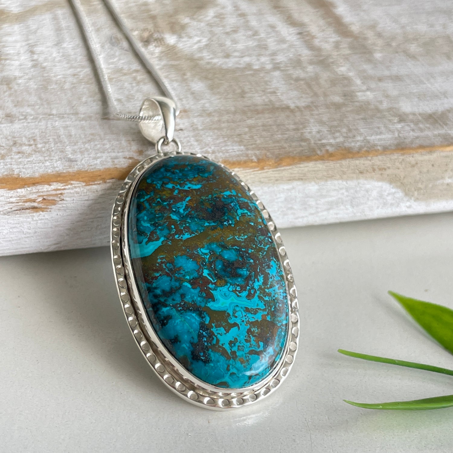 Azurite Oval Pendant