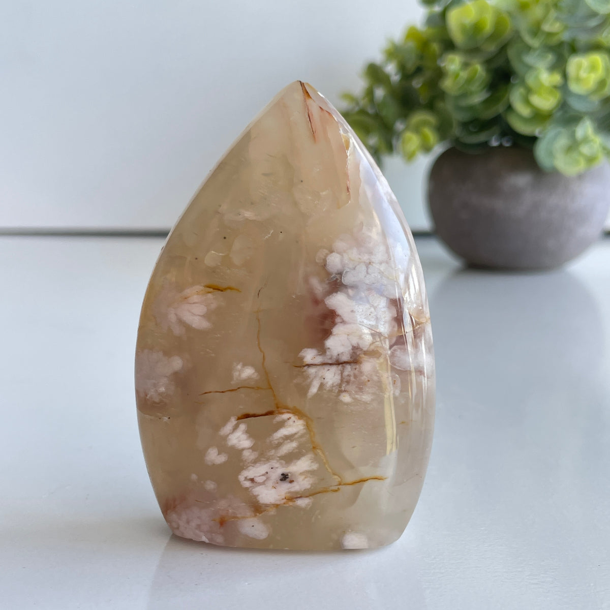 Flower Agate Flame 7.9cm