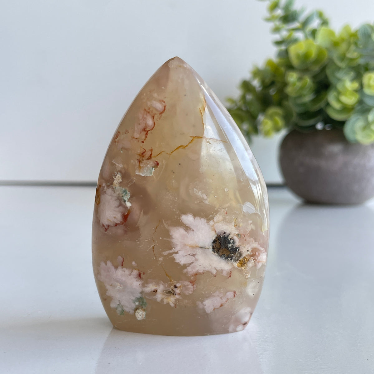 Flower Agate Flame 7.9cm