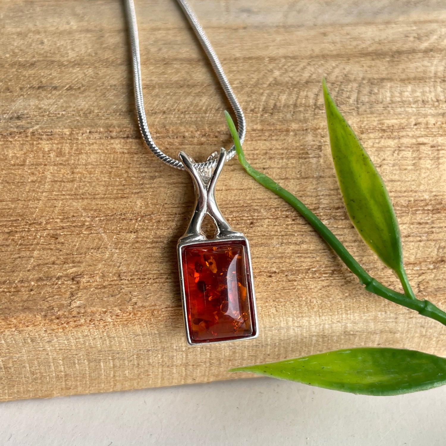 Amber Square Pendant