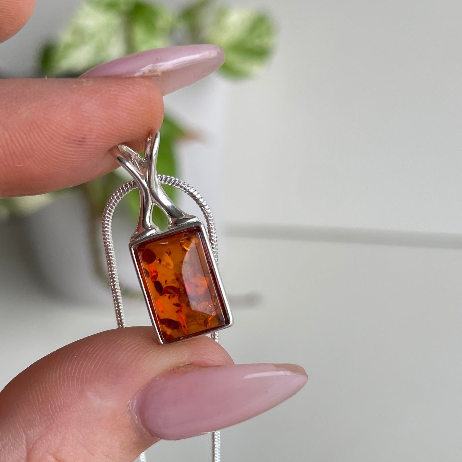 Amber Square Pendant