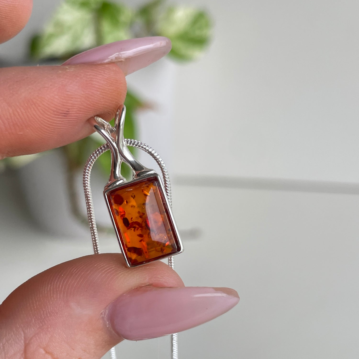 Amber Square Pendant