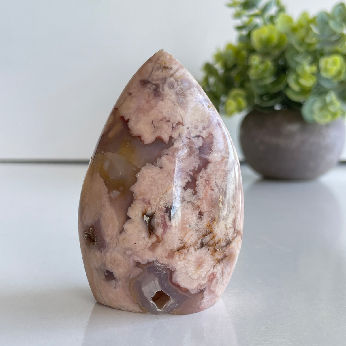 Flower Agate Flame 7.7cm