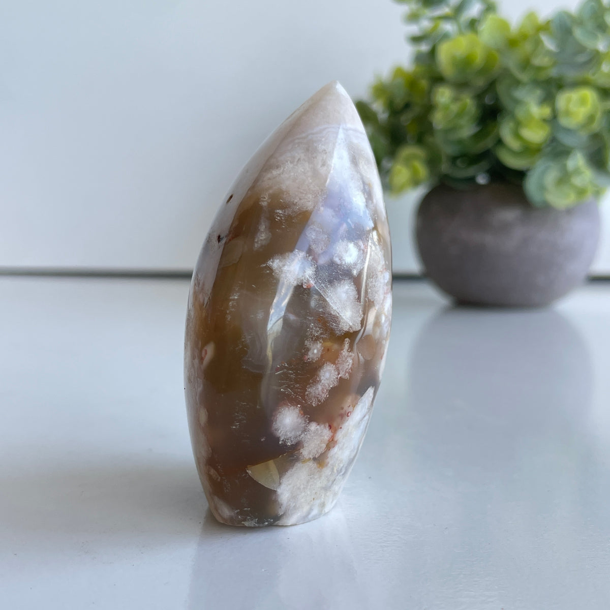 Flower Agate Flame 7.7cm