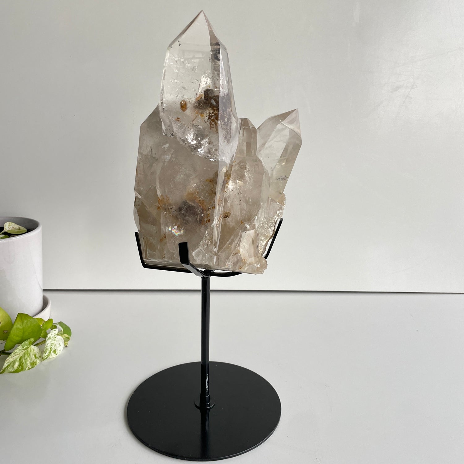 Clear Quartz Cluster In Stand 24cm