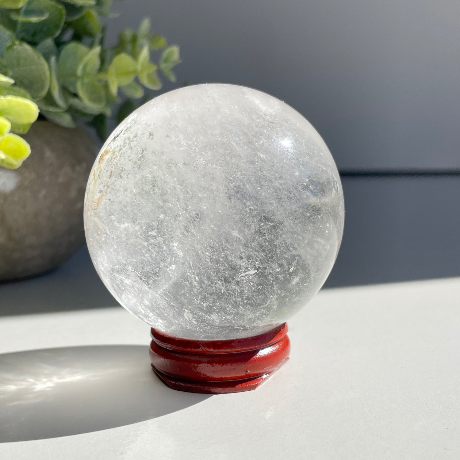 Lemurian Quartz With Chlorite Sphere 6.1cm