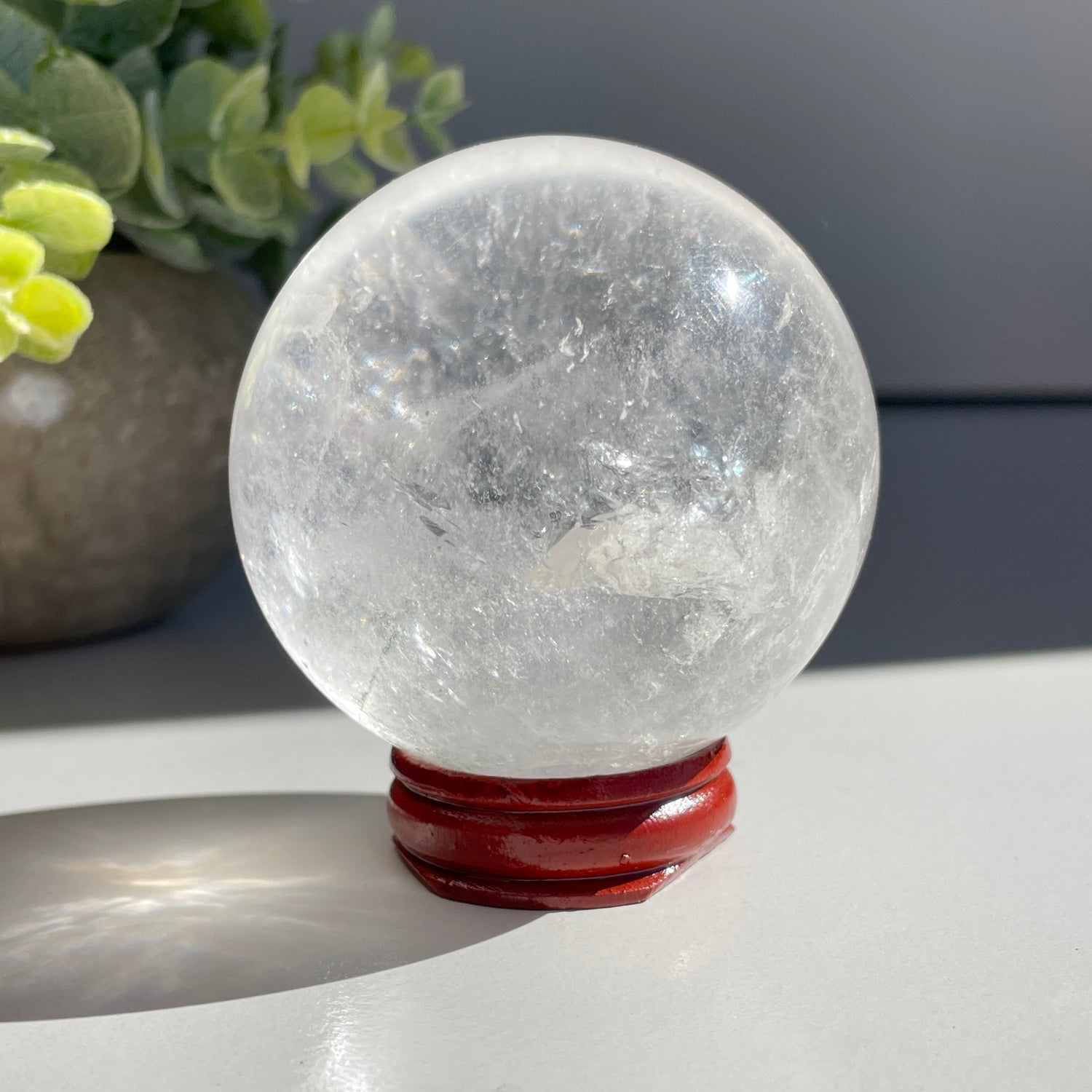 Lemurian Quartz With Chlorite Sphere 6.1cm