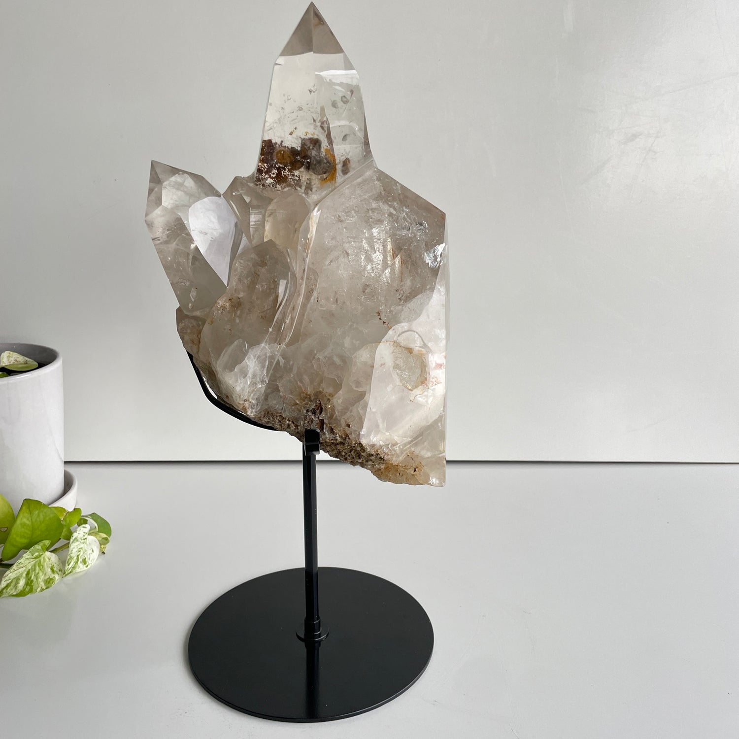 Clear Quartz Cluster In Stand 24cm