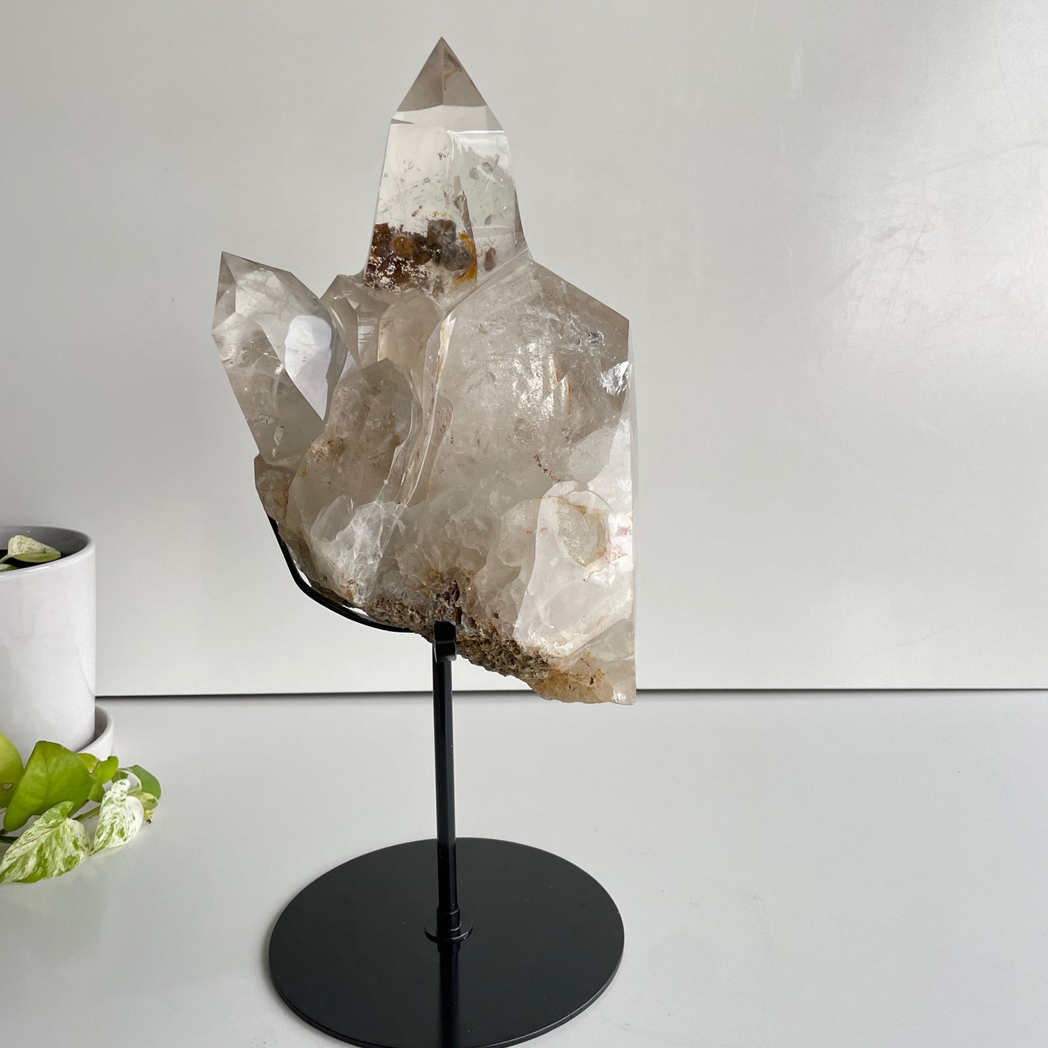 Clear Quartz Cluster In Stand 24cm