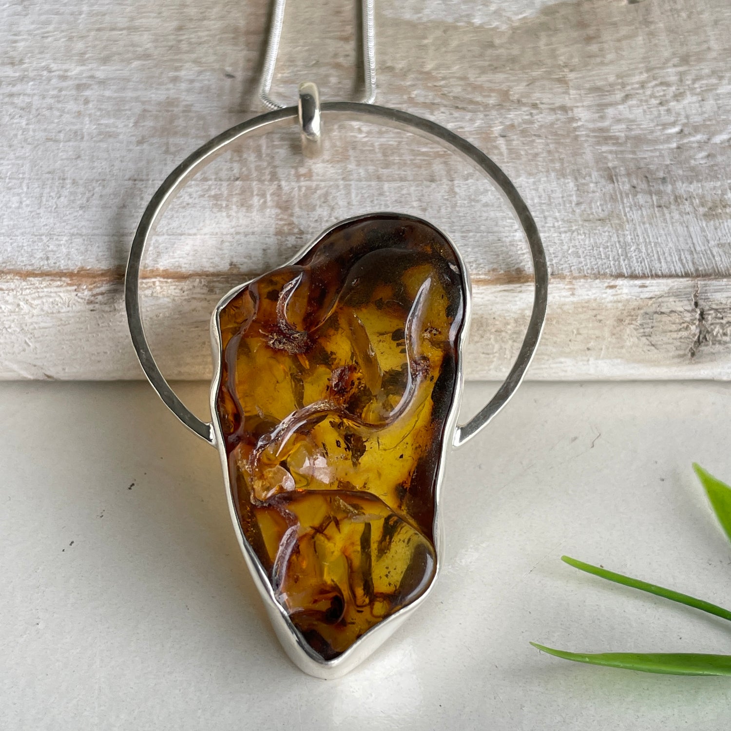 Baltic Amber Freeform Pendant