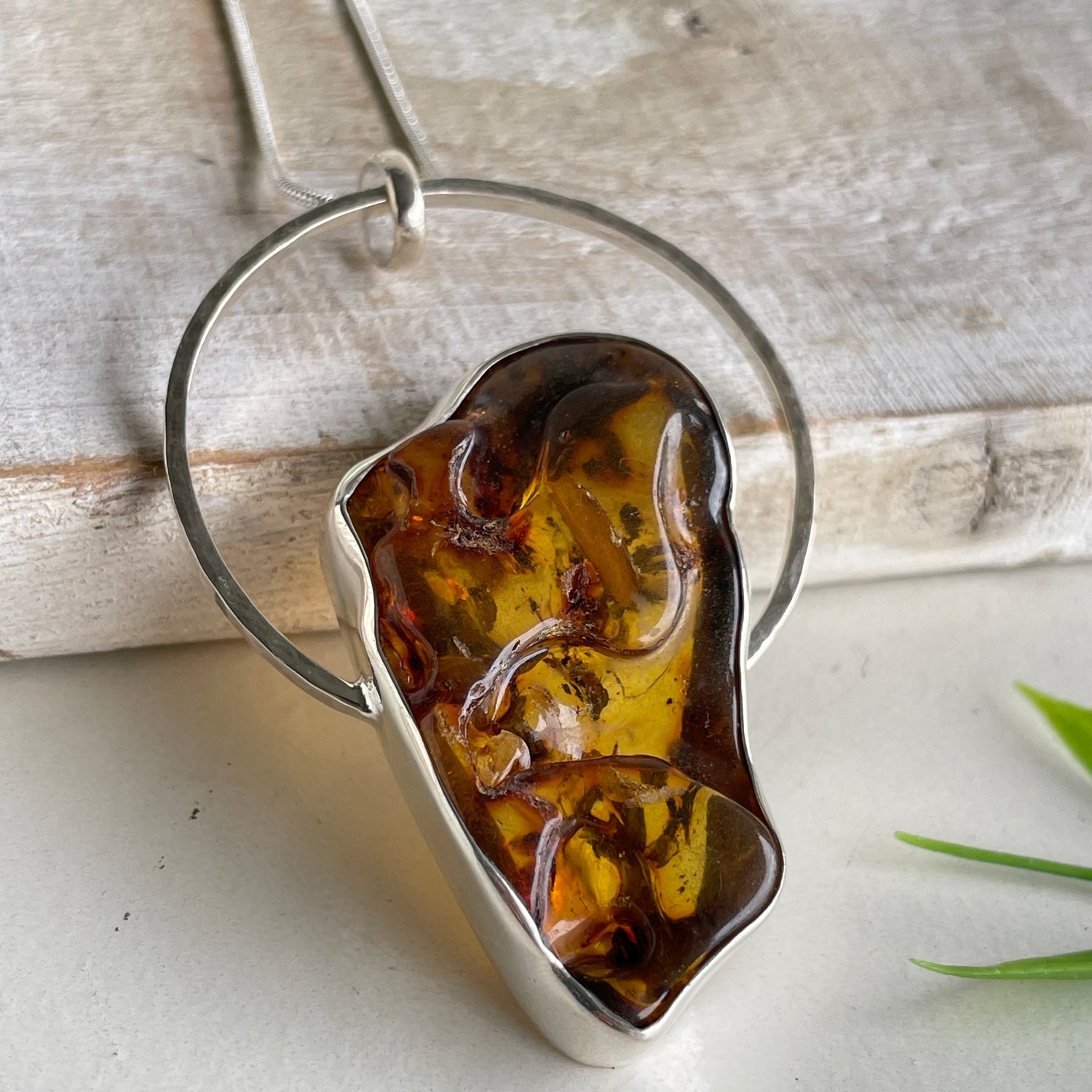 Baltic Amber Freeform Pendant
