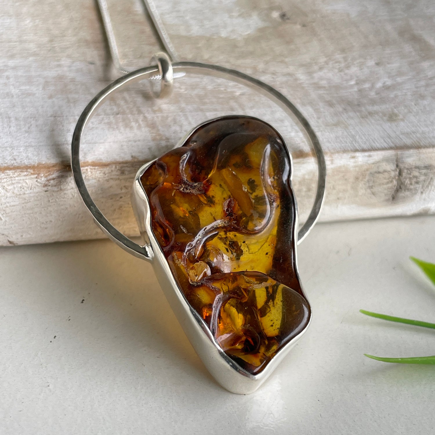 Baltic Amber Freeform Pendant