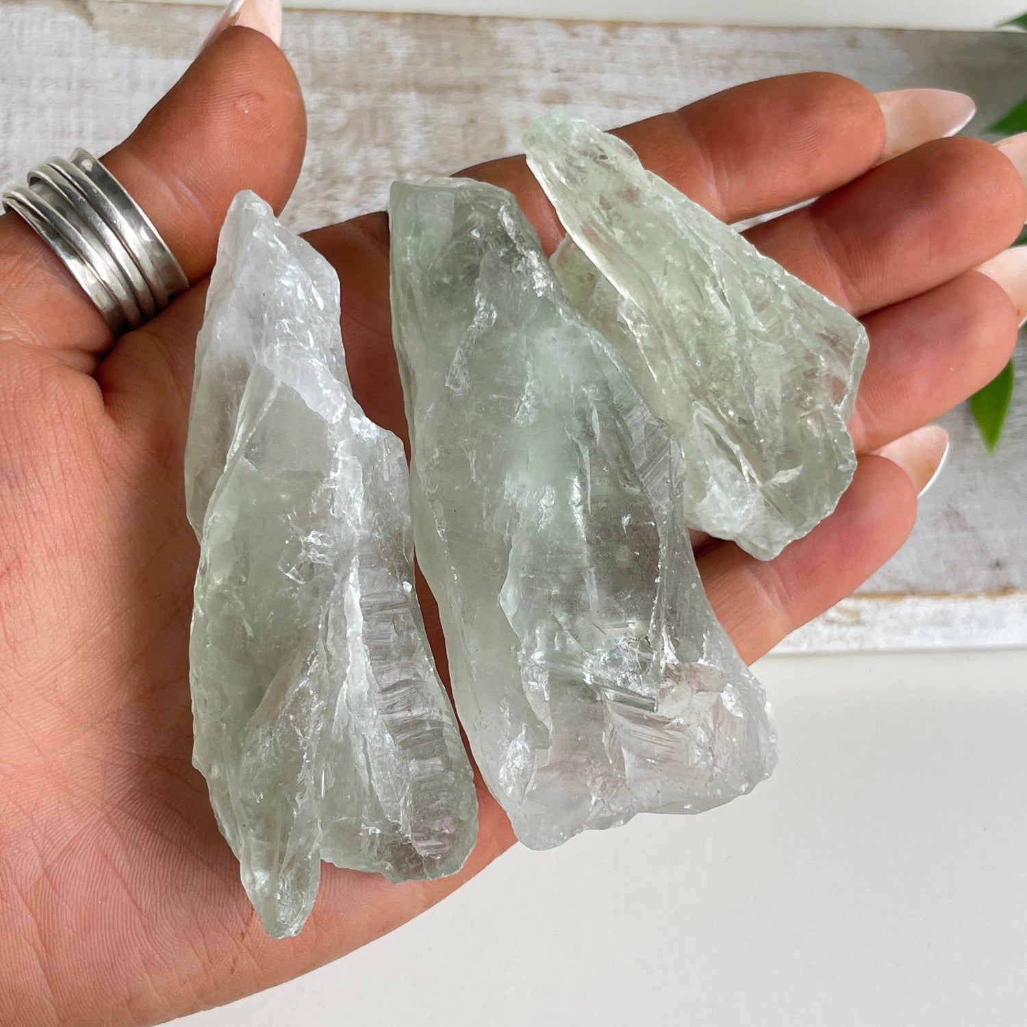 Green Amethyst Points Med