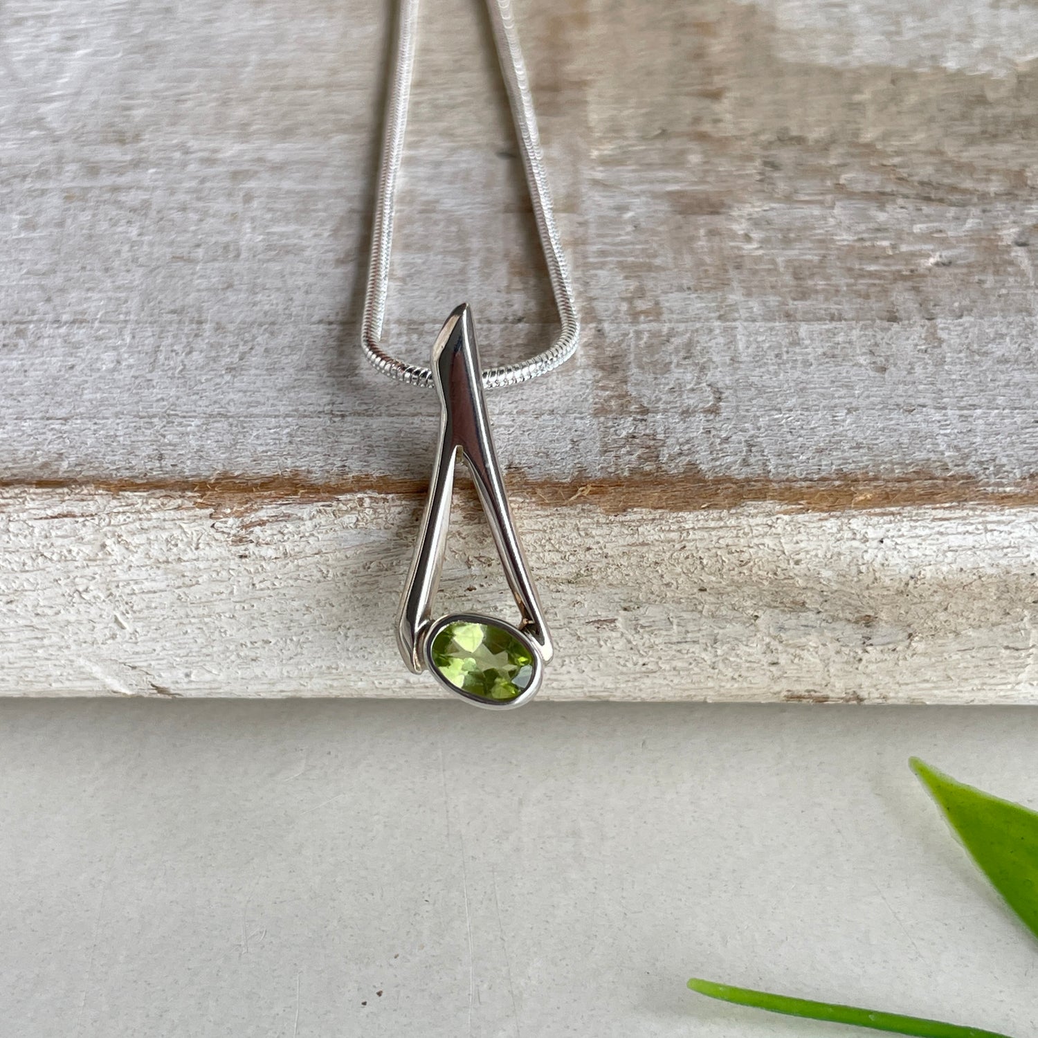 Peridot Oval Pendant