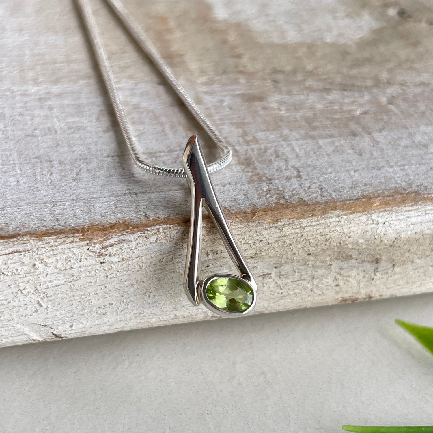 Peridot Oval Pendant