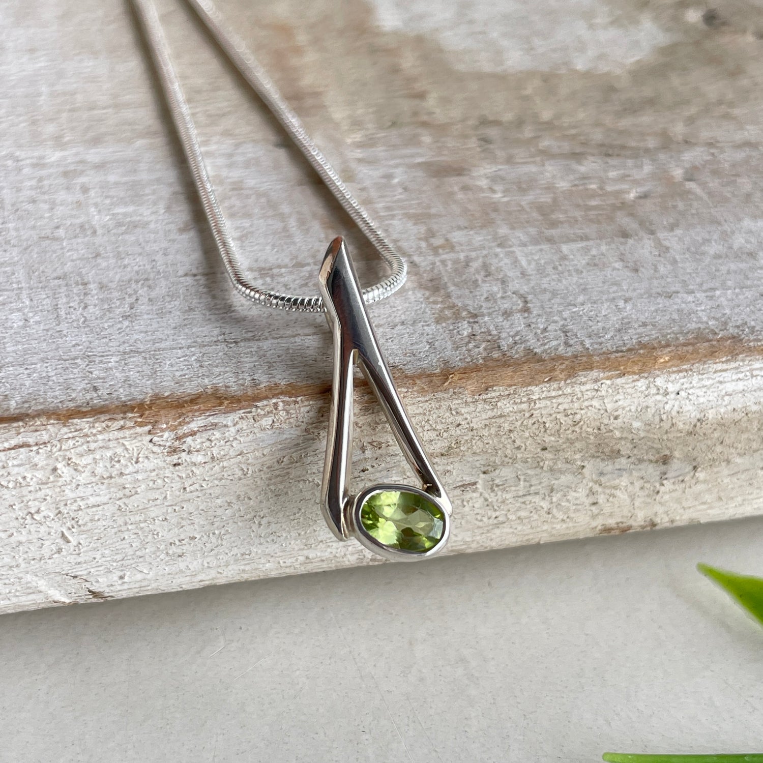 Peridot Oval Pendant