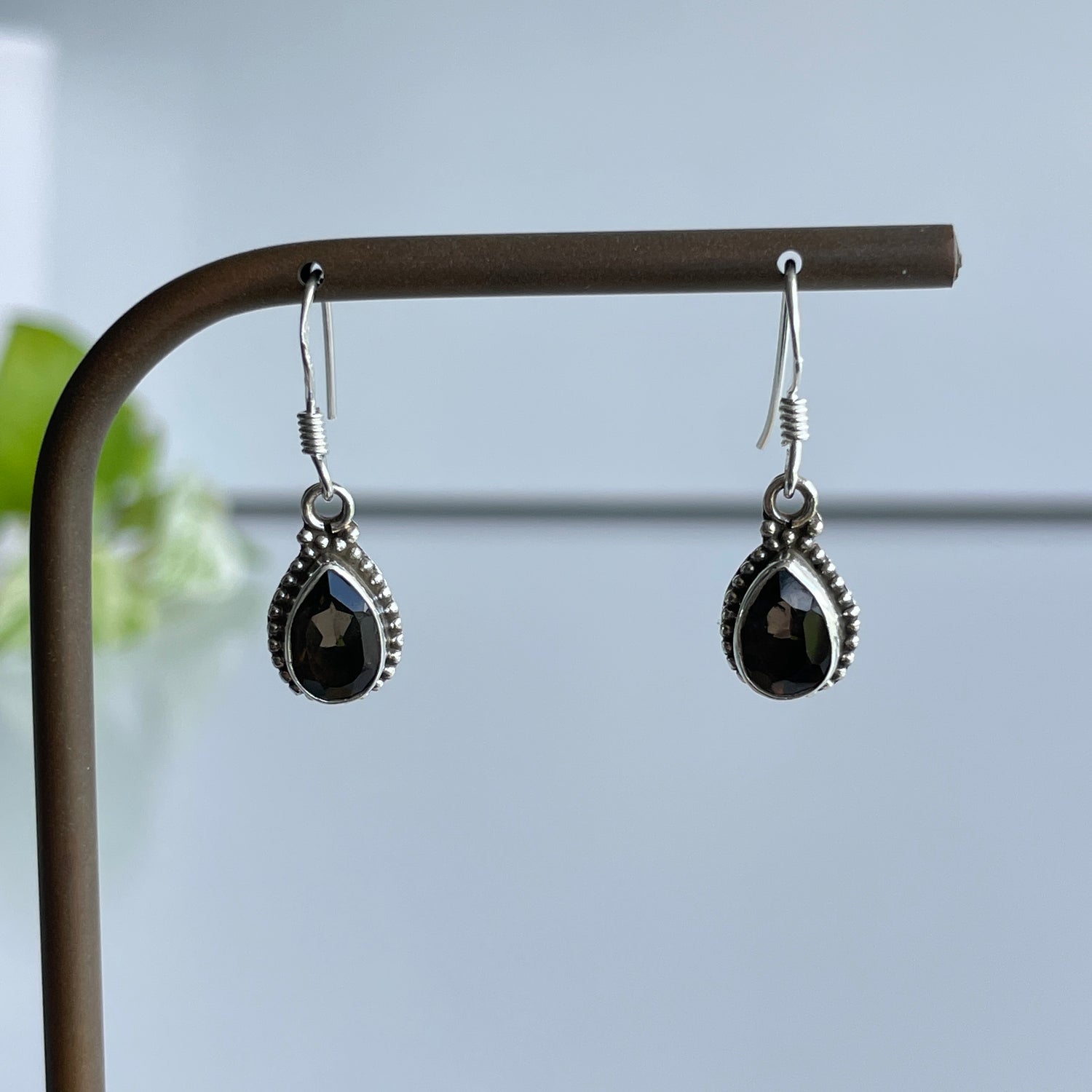 Smoky Quartz Teardrop Earrings