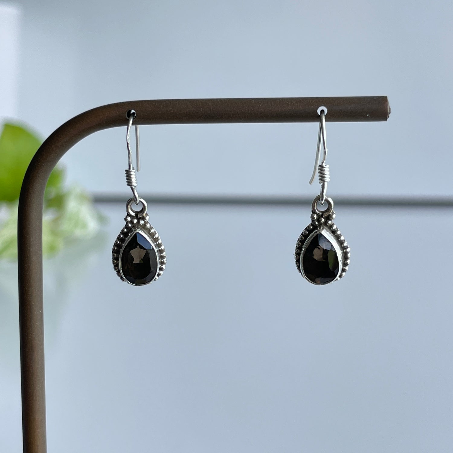 Smoky Quartz Teardrop Earrings