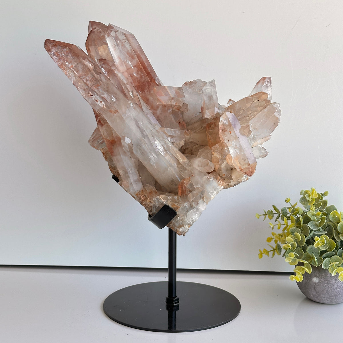 Pink Lemurian Cluster In Stand 9.750kg