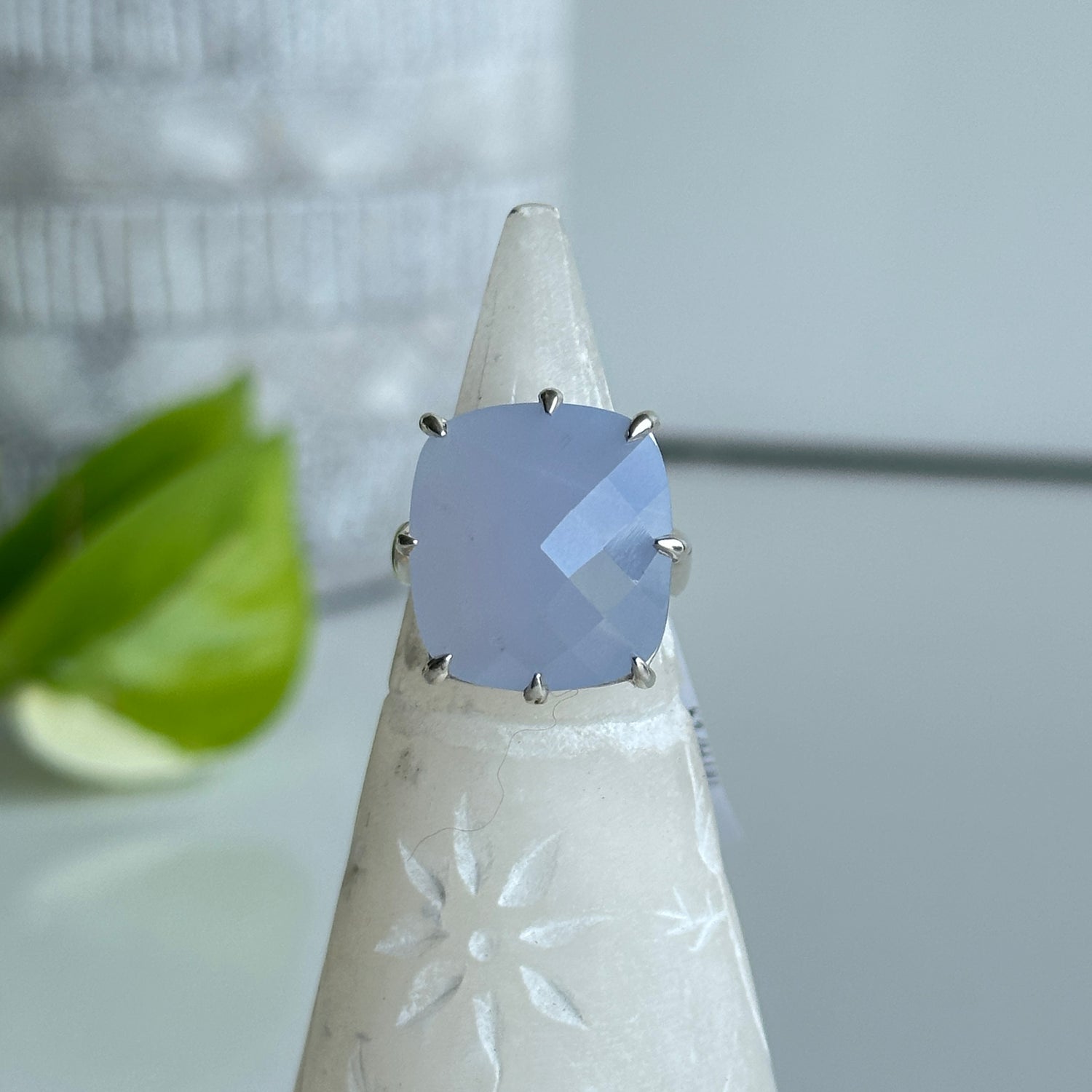 Blue Chalcedony Ring Sz7.5