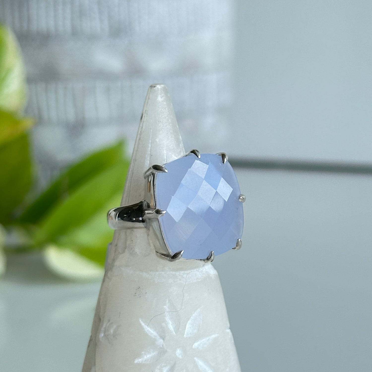 Blue Chalcedony Ring Sz7.5