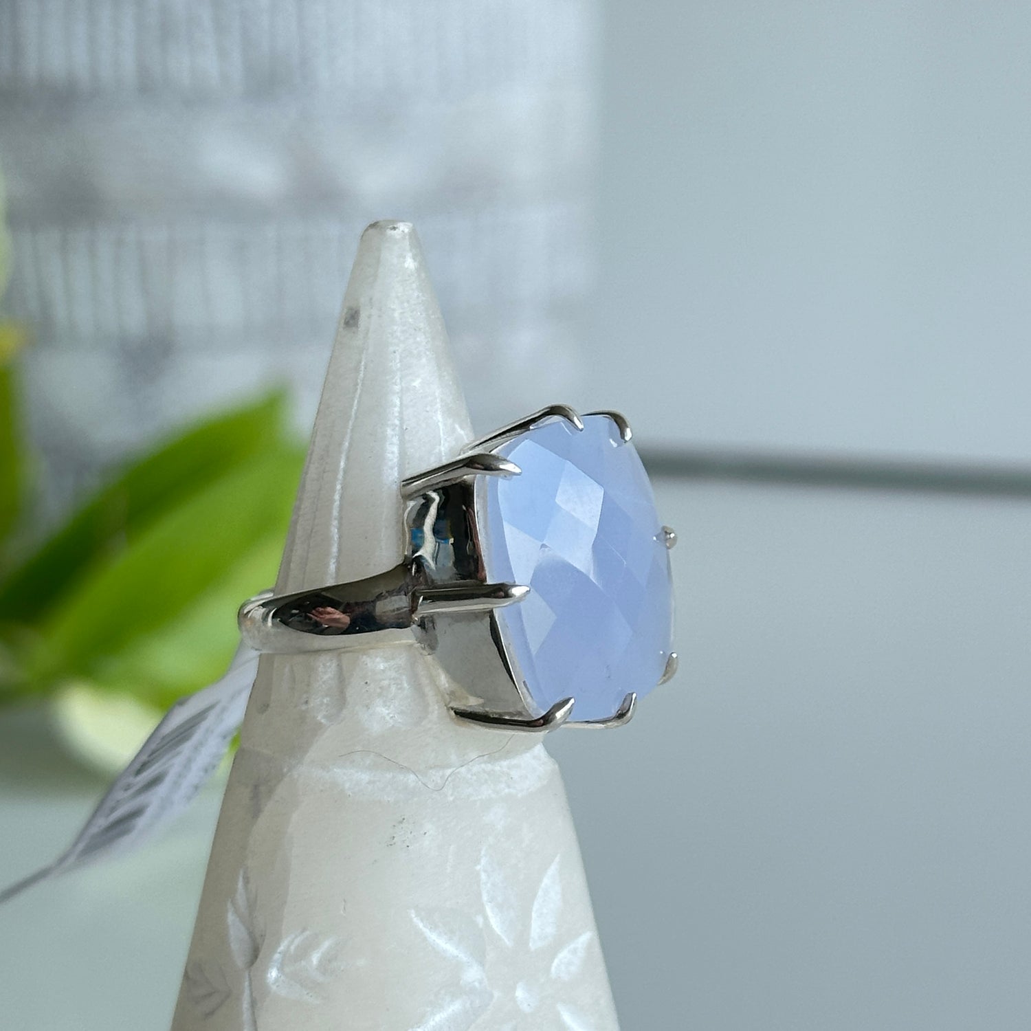 Blue Chalcedony Ring Sz7.5