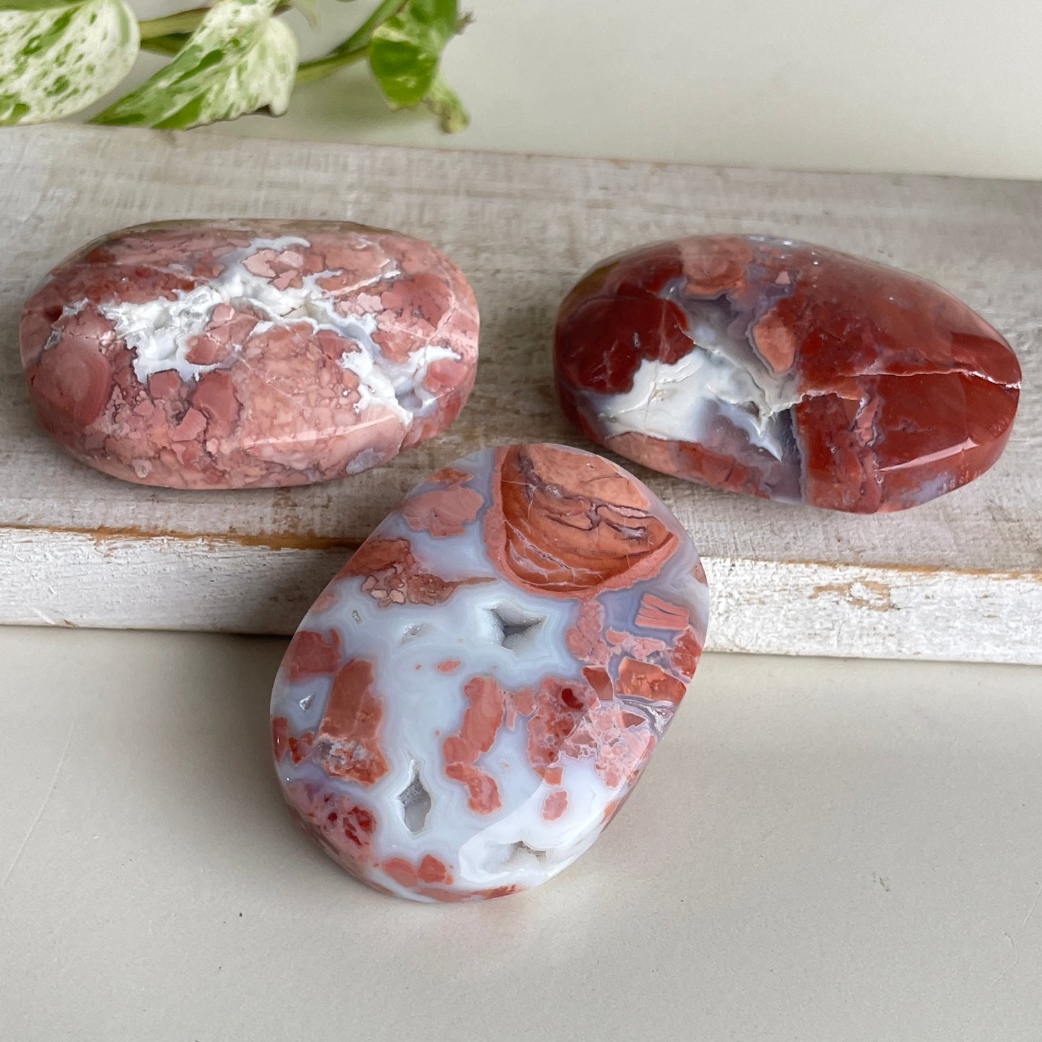 Pink Agate Palmstone Large