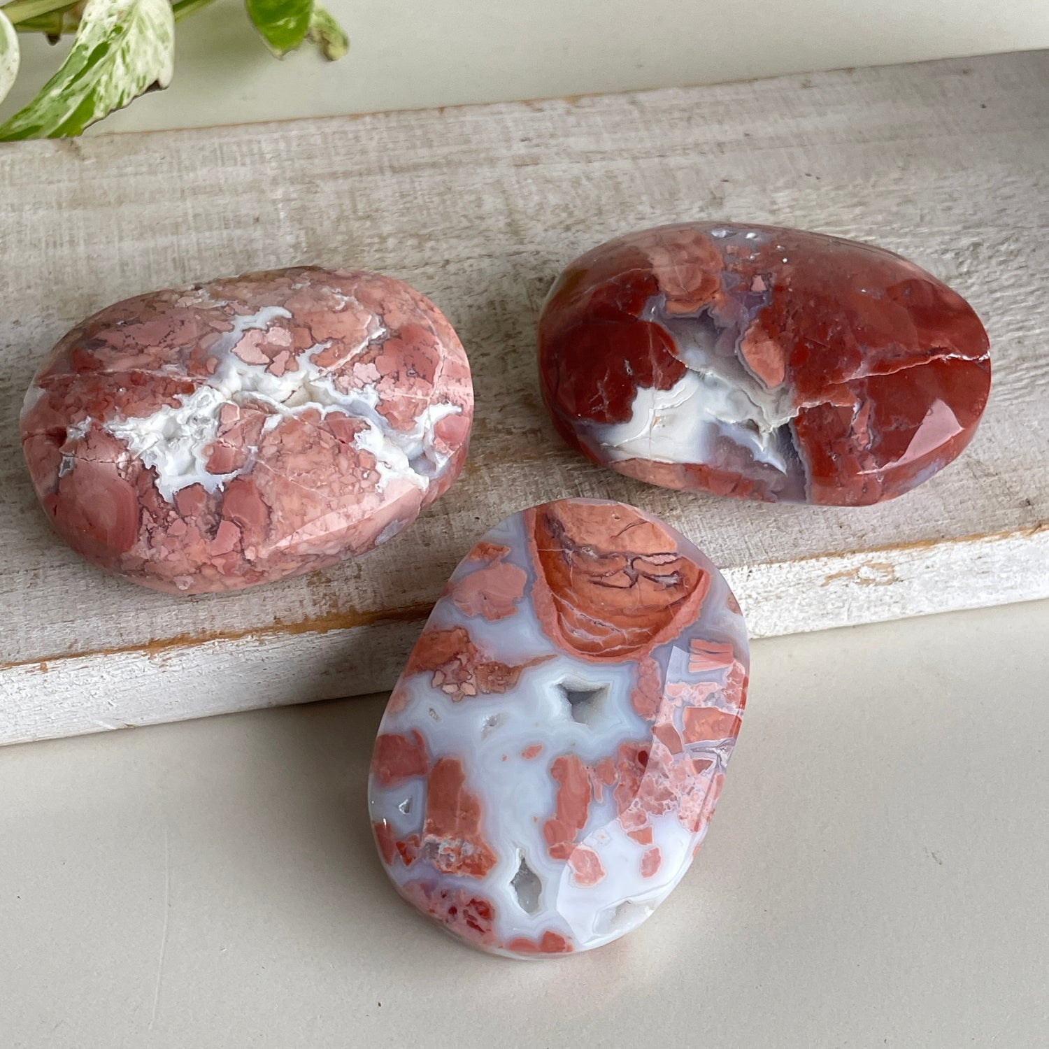 Pink Agate Palmstone Large