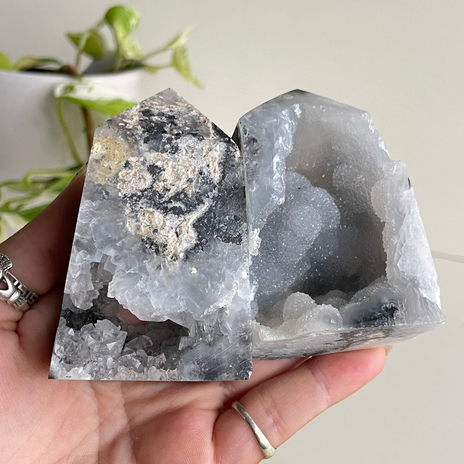 Agate & Quartz Obelisk Large
