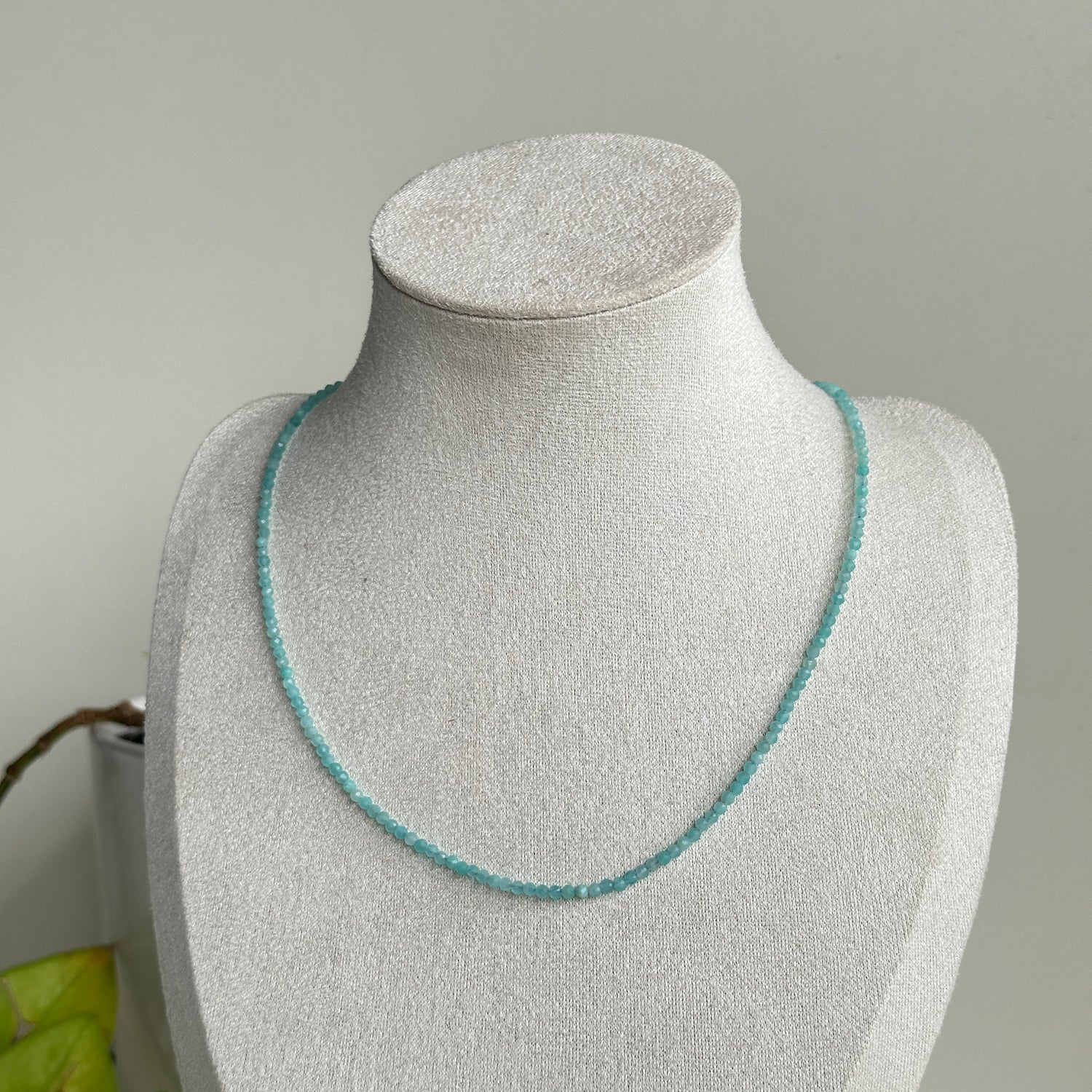 Amazonite Faceted Necklace 3mm