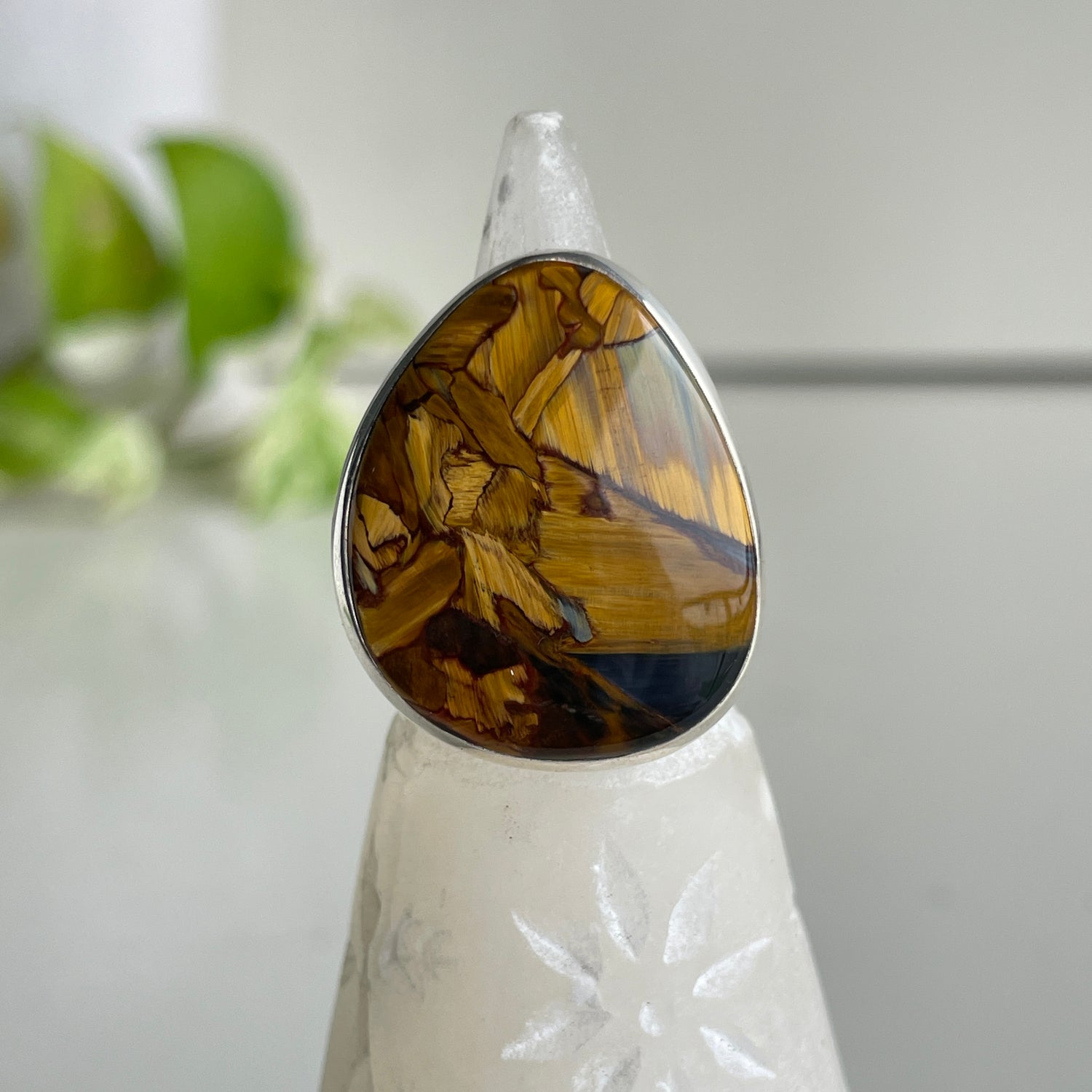 Pietersite Freeform Ring Sz7