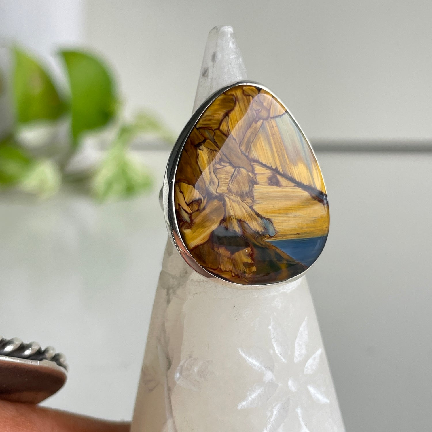 Pietersite Freeform Ring Sz7
