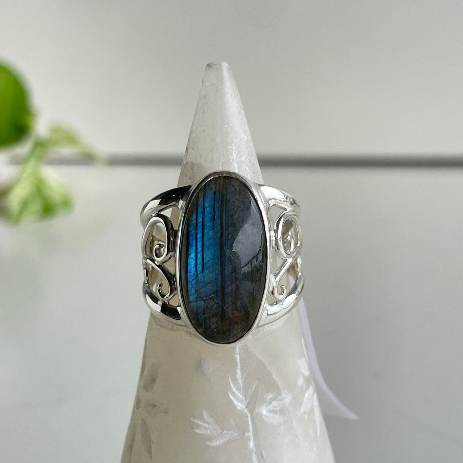 Labradorite Oval Ring Sz9.5