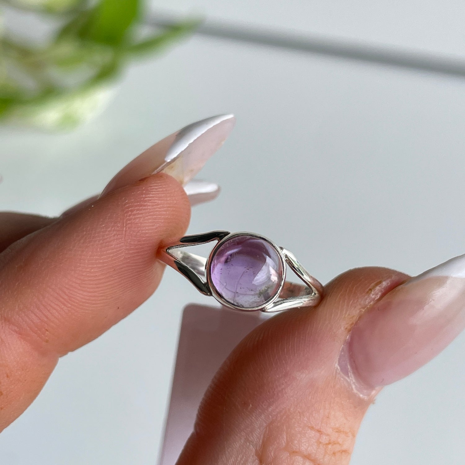 Amethyst Round Ring Sz6.5