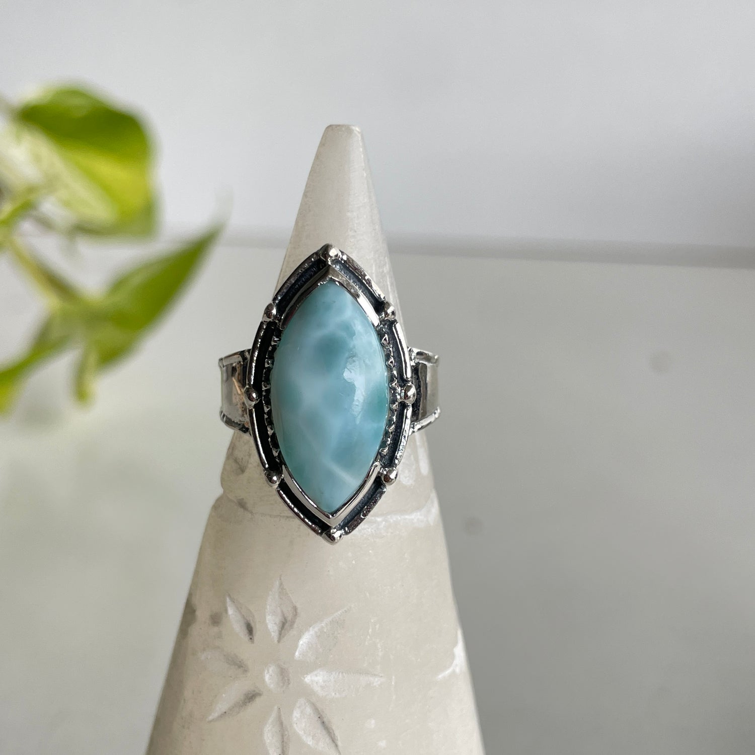Sz7 Larimar Marquise Ring