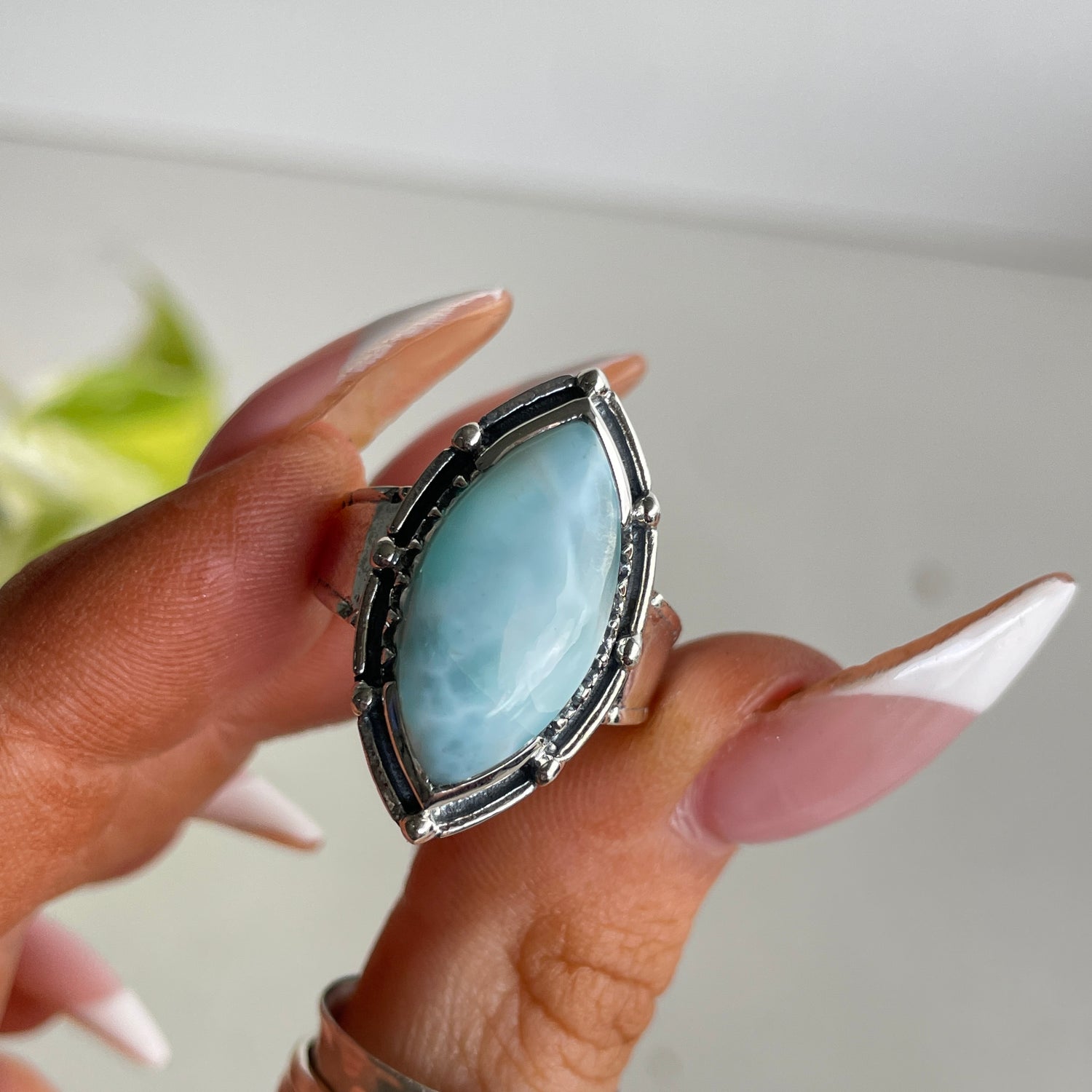 Sz7 Larimar Marquise Ring