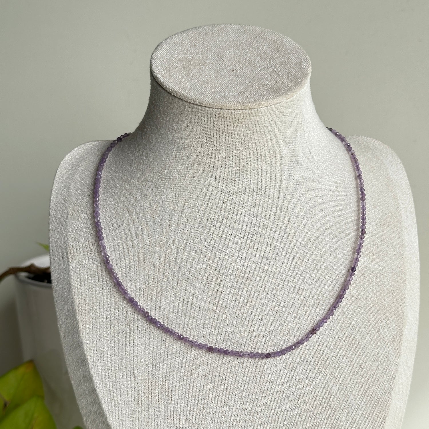 Amethyst Faceted Necklace 3mm